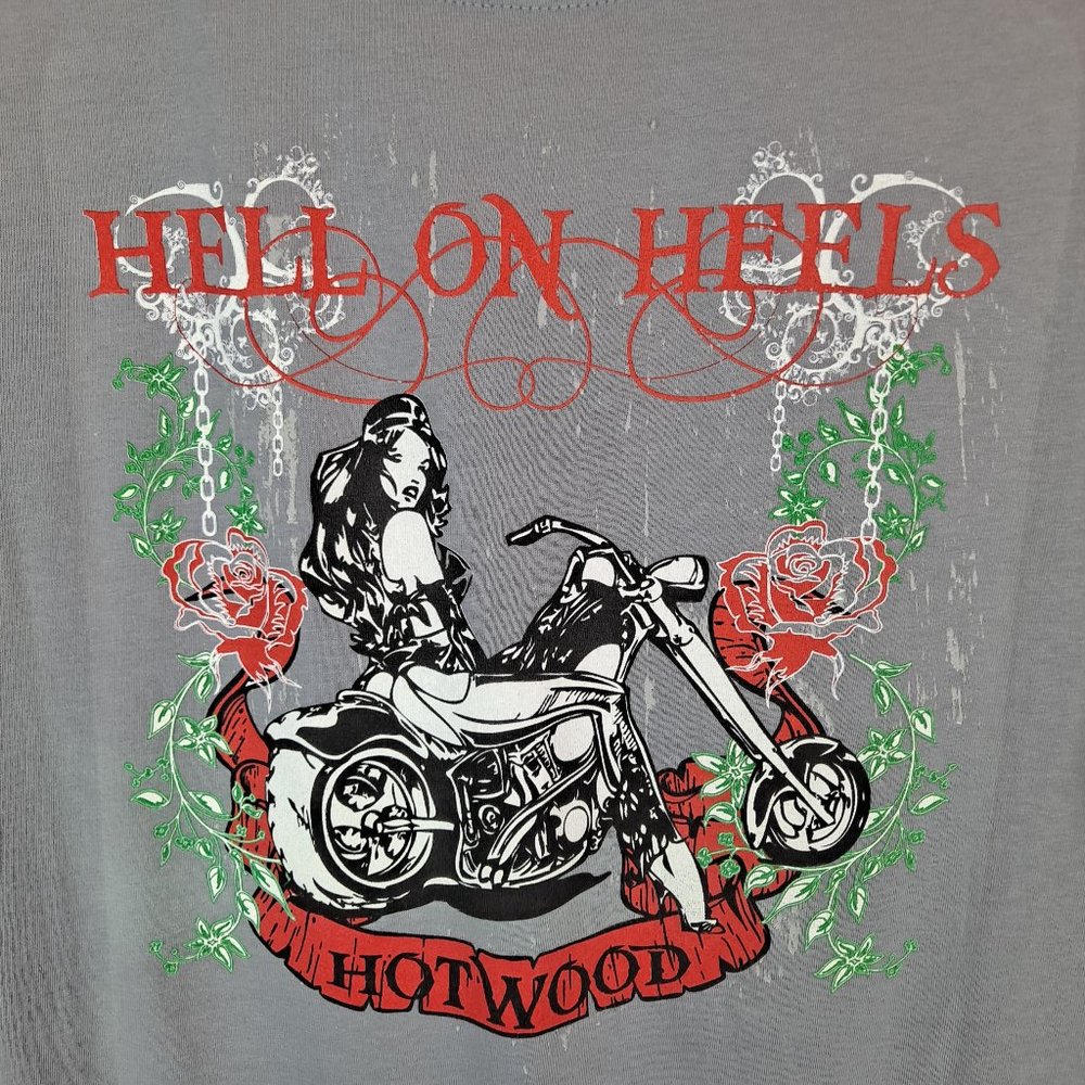 Hotwood "Hell on Wheels" Motorcycle Graphic T-Shirt